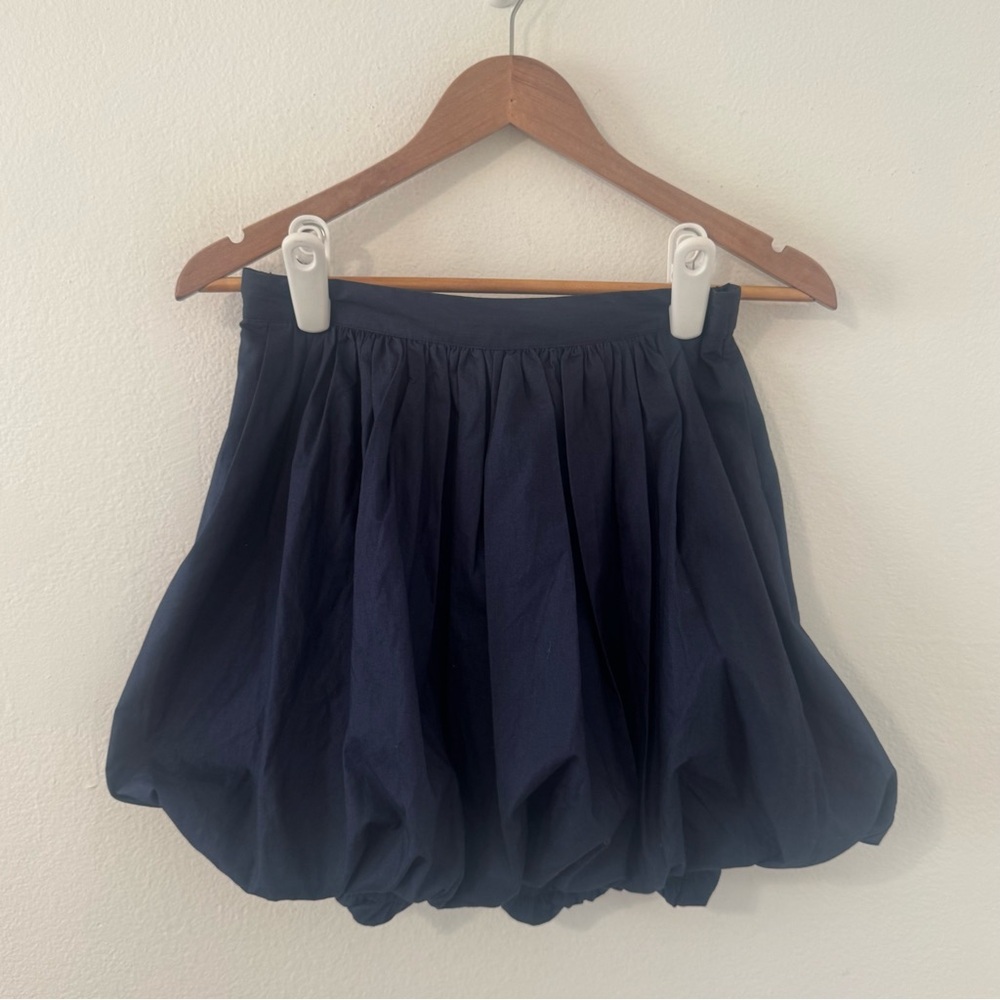 By Anthropologie Bubble Mini Skirt Navy Coquette Voluminous Preppy Balletcore XS